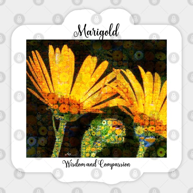 Marigold birth month flower October Sticker by Symbolsandsigns